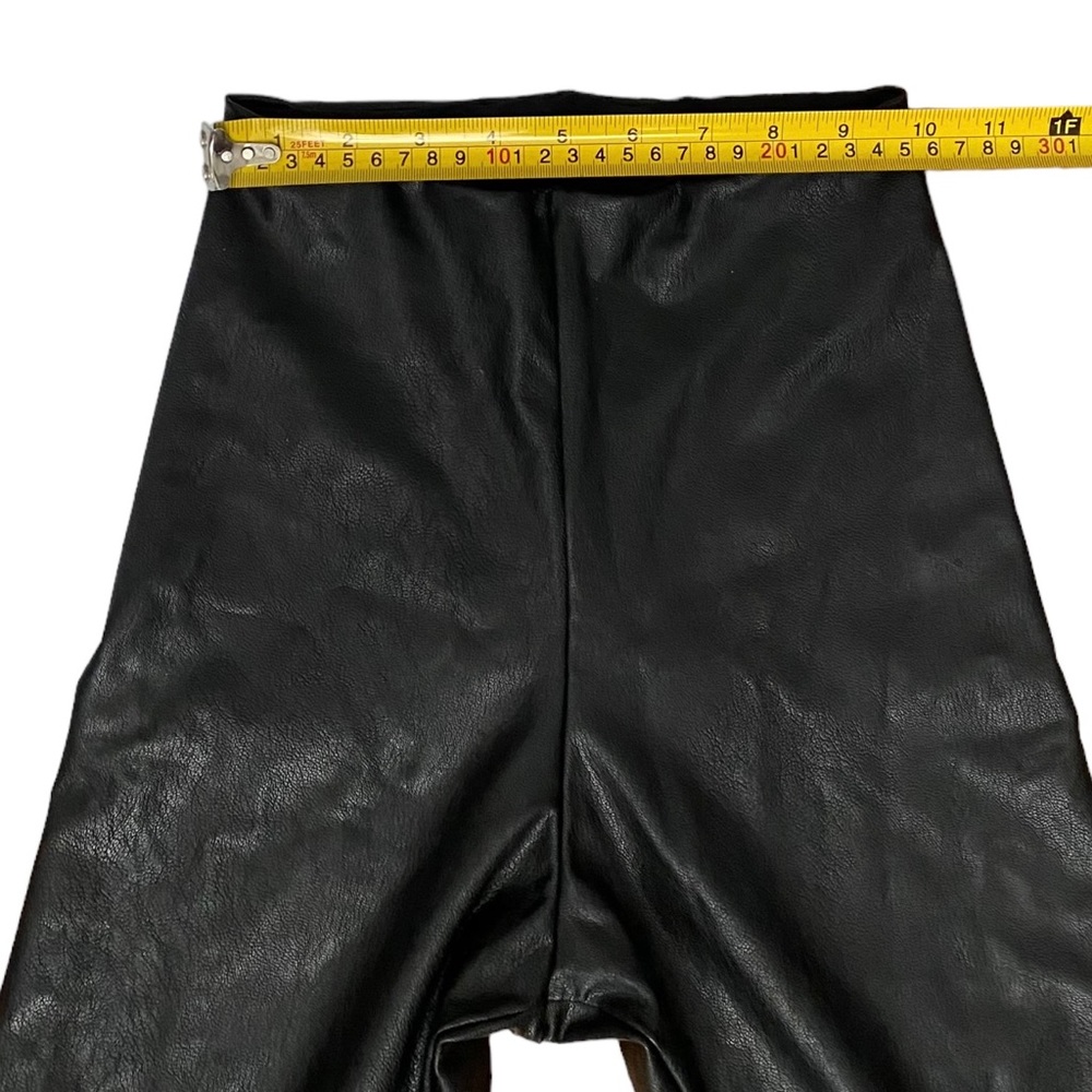 Commando Black Faux Leather Leggings Black Ankle Length Petite Small Textured - Picture 7 of 12